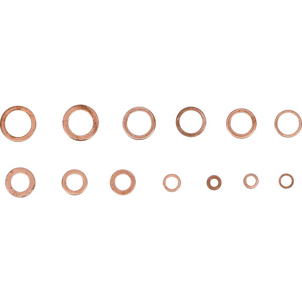 Kupferdichtringe verschiedener Größen