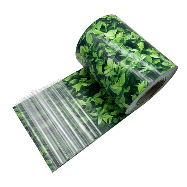 FLOORDIREKT PVC Sichtschutzstreifen 19 cm x 35 m für Gartenzäune Blickdicht Buchsbaum