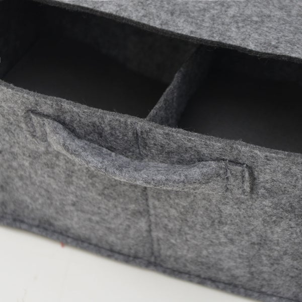 Aufbewahrungsbox aus Filz mit Unterteilung und Tragegriff