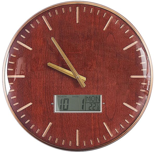 Wanduhr BRUGG 43 cm Goldbraun