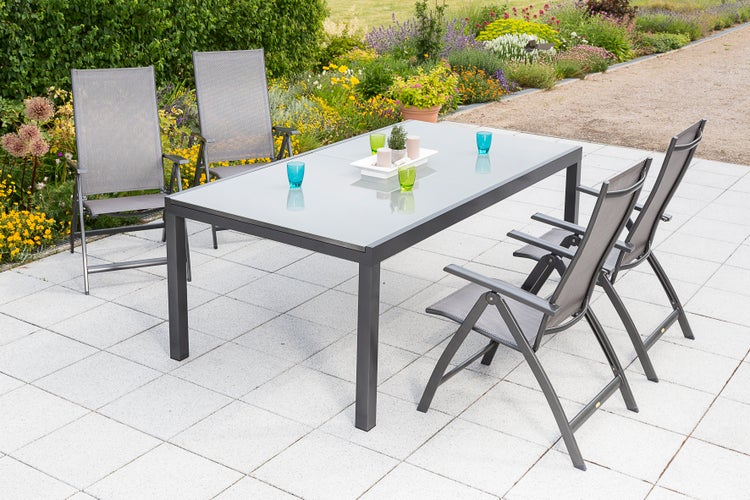 Vicenza Gartenmöbelset Set 5tlg., Semi Ausziehtisch 200 (300) x 110 cm