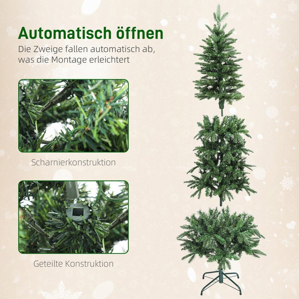 Künstlicher Weihnachtsbaum mit automatischer Öffnungsfunktion und Scharnierkonstruktion