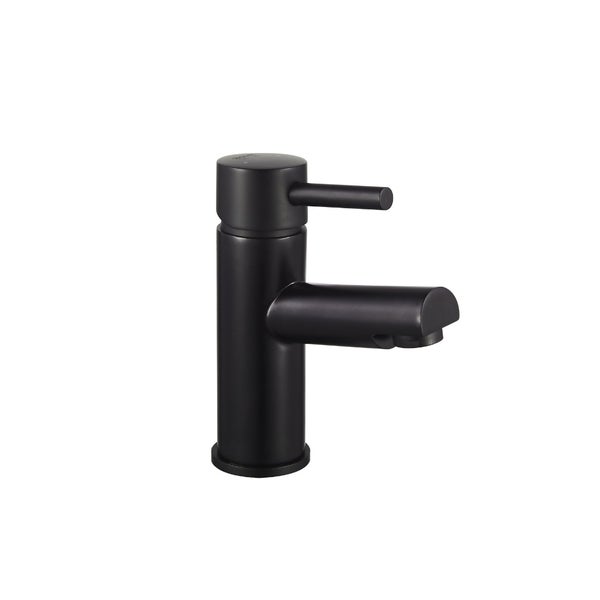 Home Deluxe - Waschtischarmatur FLOWY - Farbe: Schwarz, 15 x 5,2 x 11 cm - Material Messing, Griff Zink, ⌀ 3,5 cm I Wasserhahn Mischbatterie Badarmatur