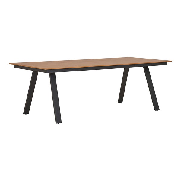 Toronto Gartentisch 100x220cm Natur, schwarz. 100 X 220 X 74 cm