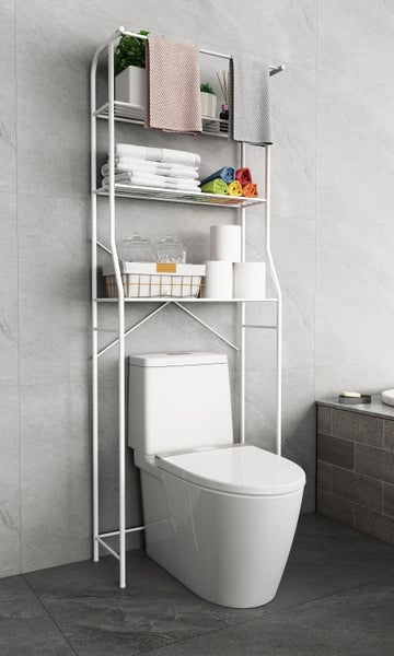 Bad WC Toilette Überbau Schrank Tubas Weiß