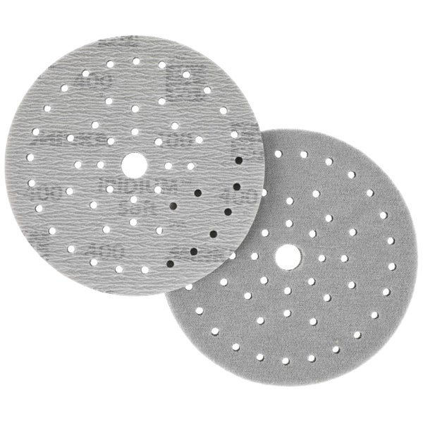 Mirka Iridium Soft Schleifscheiben Ø 150 mm / Korn P400 / Klett Multifit / 20 Stück / schaumbasiertes Schleifmittel für präzises Trockenschleifen, Klarlackschliff, Finish
