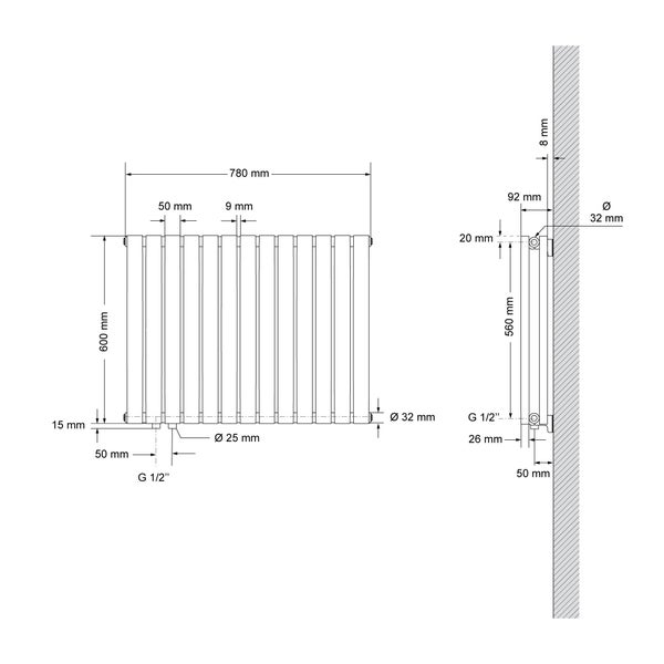 Quadratischer Duschablauf aus Metall