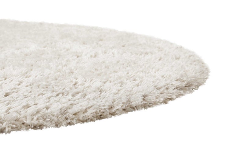 Nachhaltiger Teppich Rund Creme Beige soft & weich Matteo Homie Living 80 cm rund