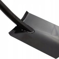 Spaten mit Stahlblatt und schwarzem Griff