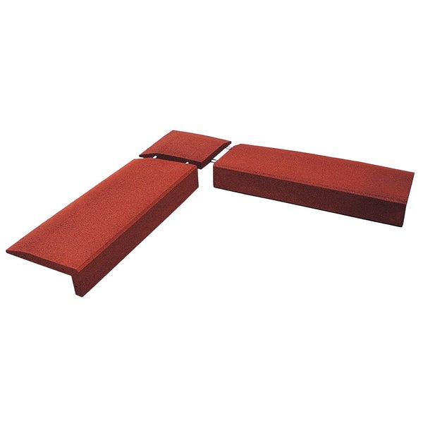 Gummikanten-Sperrband L-förmig - 100 x 40 x 14,5 cm - Rot