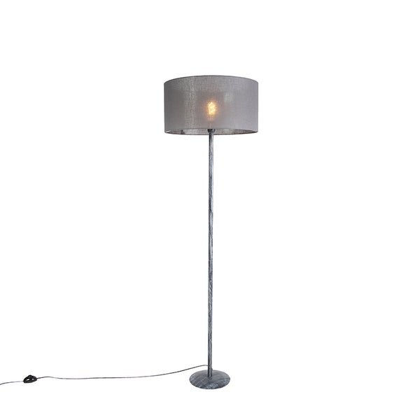 Stehlampe Grauer Schirm