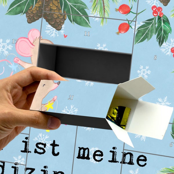 Mr. & Mrs. Panda Befüllbarer Adventskalender Maus Basteln - Blau Pastell