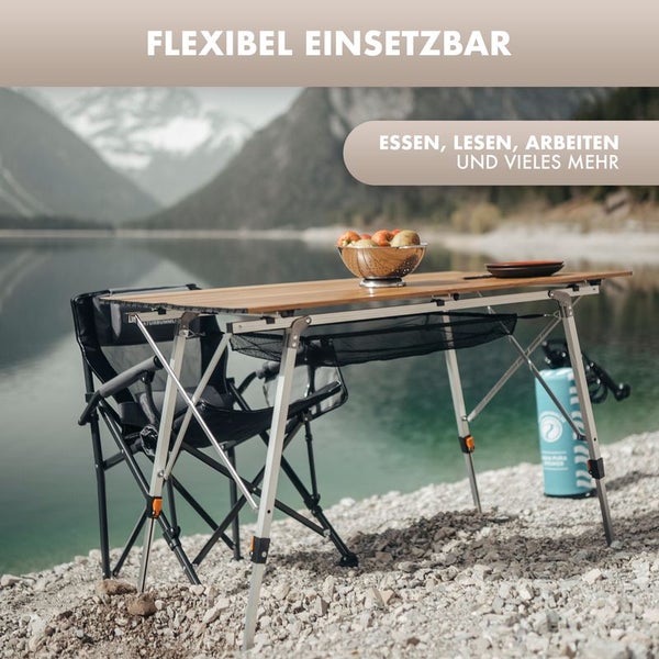 Naturbummler® Campingtisch [höhenverstellbar+Anti-Rost Schutz] sehr leicht Gr. XL