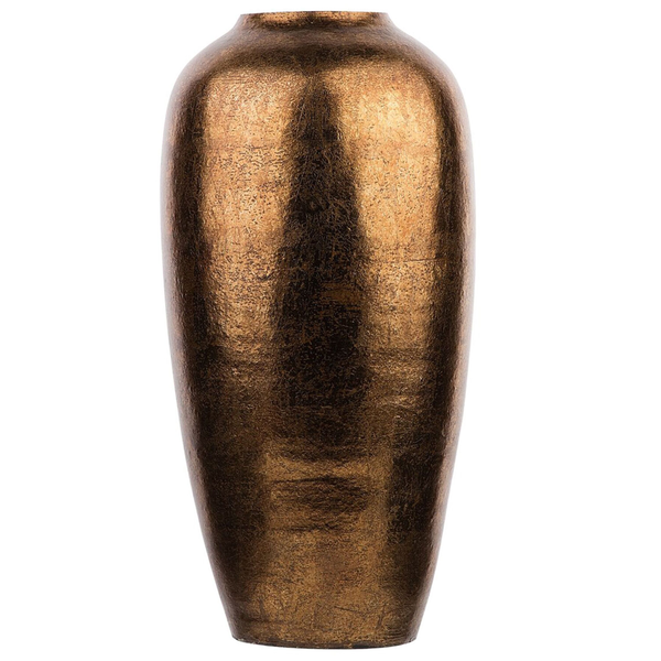 Dekovase LORCA Keramik 48 cm Goldbraun