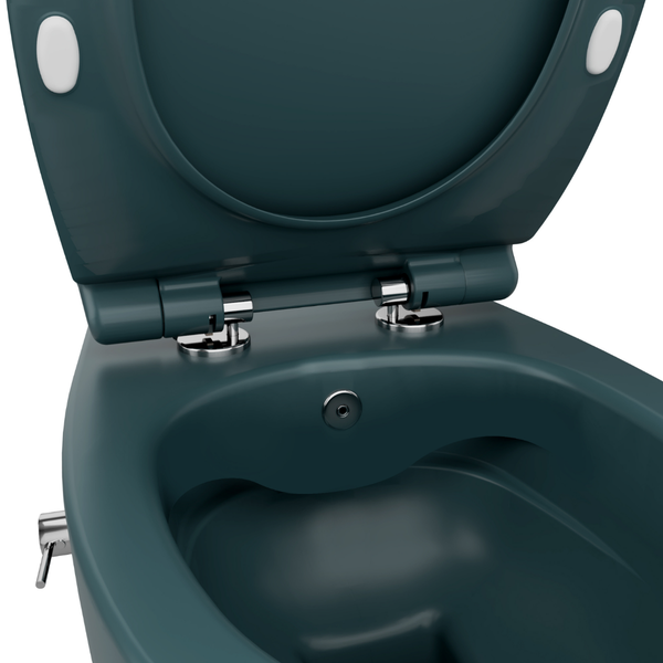 Isvea WC Toilet Badezimmer Wand-WC mit Dusch-WC Petrol mit Softclose-Sitz