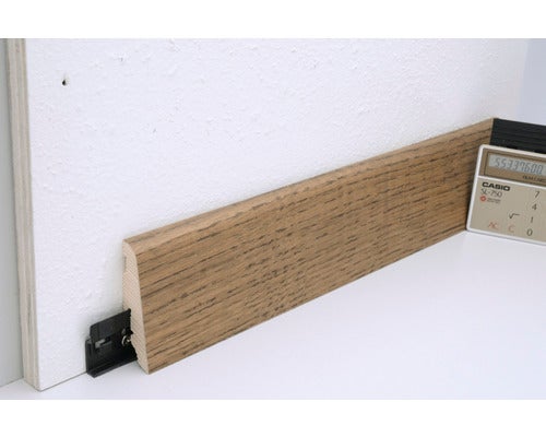 Sockelleiste Eiche dunkel gebeizt furniert SU060L 19x58x2500 mm