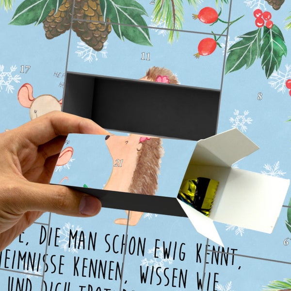 Mr. & Mrs. Panda Befüllbarer Adventskalender Igel Seilhüpfen - Blau Pastell