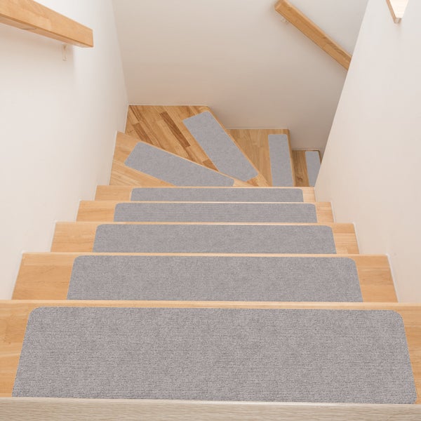 Stufenmatte Stufenschutz NEMESIS Treppenschutz Treppenmatte einfarbig selbsthaftend Beige 30x120cm