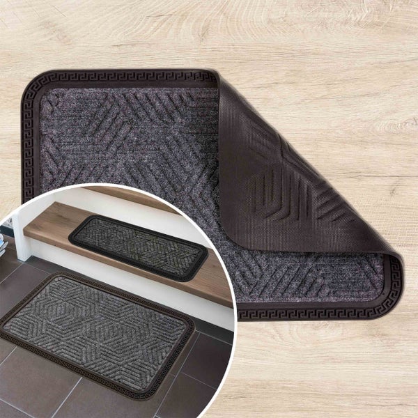 Fußmatte mit geometrischem Muster und rutschfester Rückseite