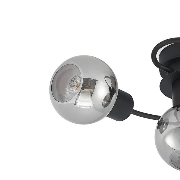 Lindby Deckenlampe Ciala (Modern) in Schwarz aus Glas (3 flammig, E14) - Deckenleuchte Lampe Wohnzimmerleuchte