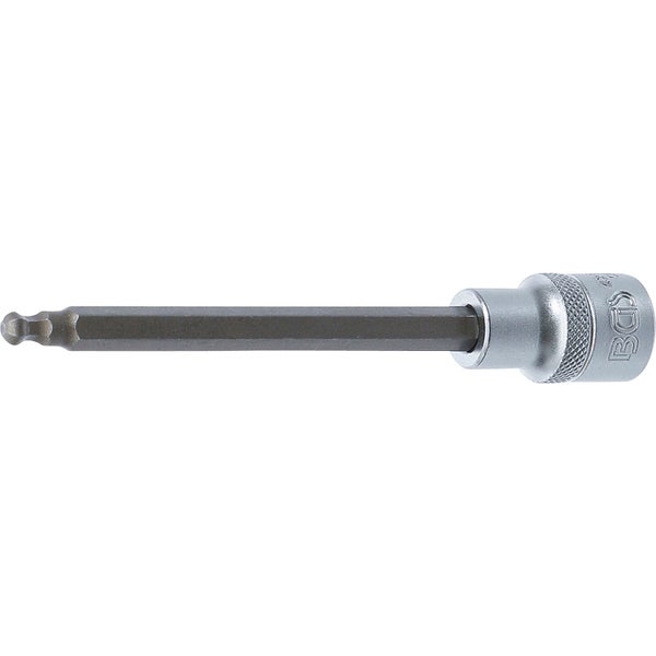 BGS Bit-Einsatz Länge 140 mm Antrieb Innenvierkant 12,5 mm (1/2) Innensechskant mit Kugelkopf 6 mm - 4258-6