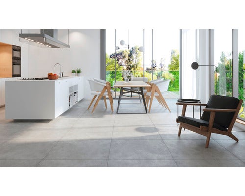 Feinsteinzeug Wand und Bodenfliese Classica hellgrau 79,8x79,8x0,8cm rektifiziert