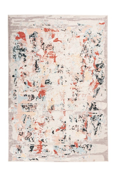 Rechteckiger Teppich mit abstraktem Muster im Vintage Design.