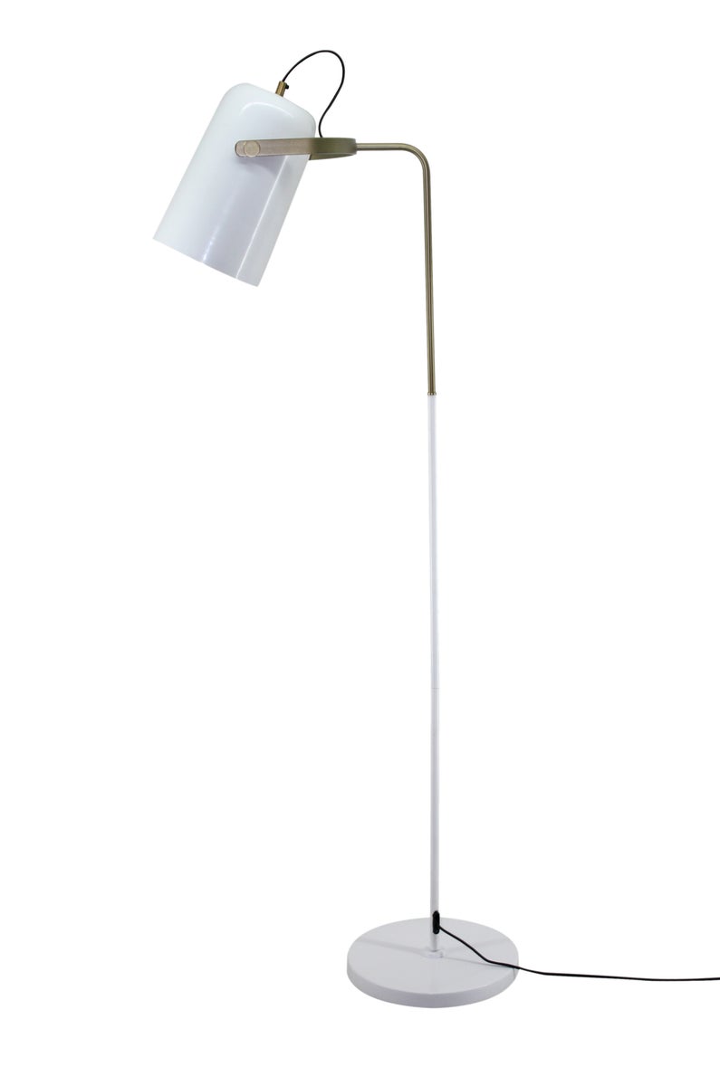 Minimalistische Stehlampe in Weiß, Skandinavisches Design Wohnzimmer 135 cm | Wohnzimmer Esszimmer Leuchte
