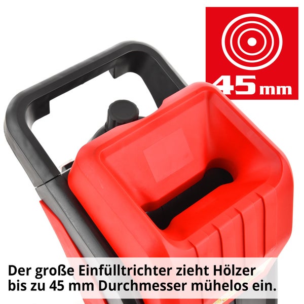 Einfülltrichter für Holz bis 45 Millimeter Durchmesser