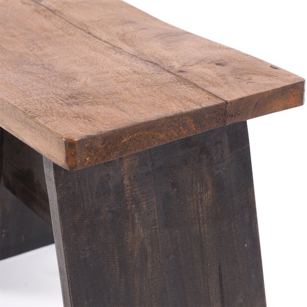 Hocker SCHEMEL 40 Mahagoni Massivholz 04 schwarz-natur