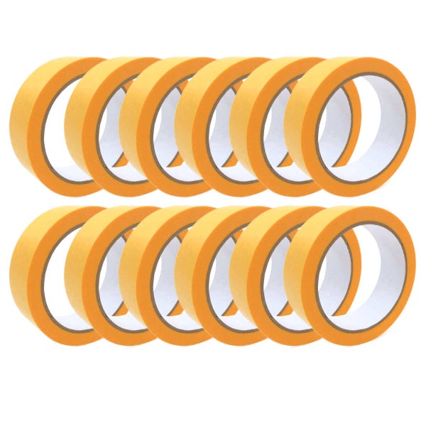 Zwölf Rollen Malerkreppband