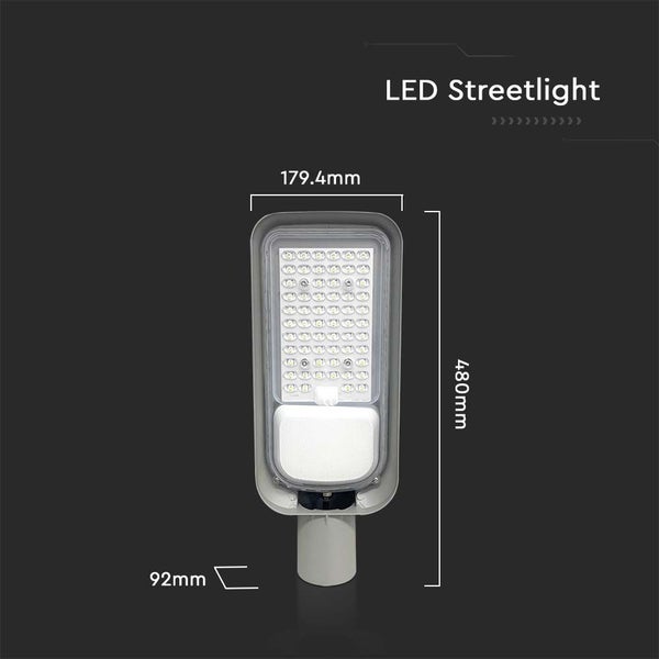 LED-Straßenlaterne mit Maßangaben