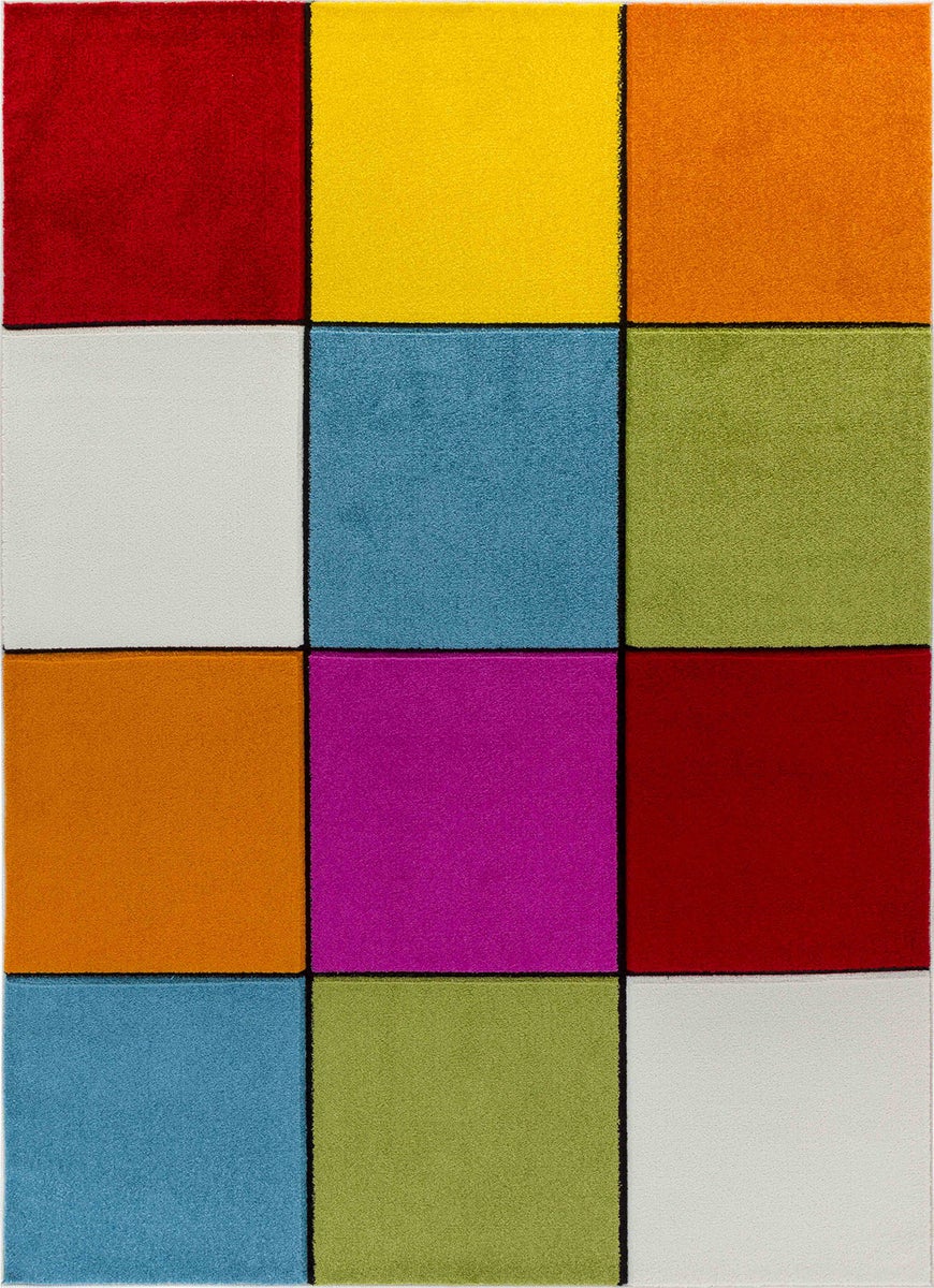 Skandinavischer Teppich mit Karomuster - Mehrfarbig - 160x213cm - BONNIE