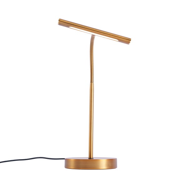 Tischleuchte mit flexiblem Arm und runder Basis