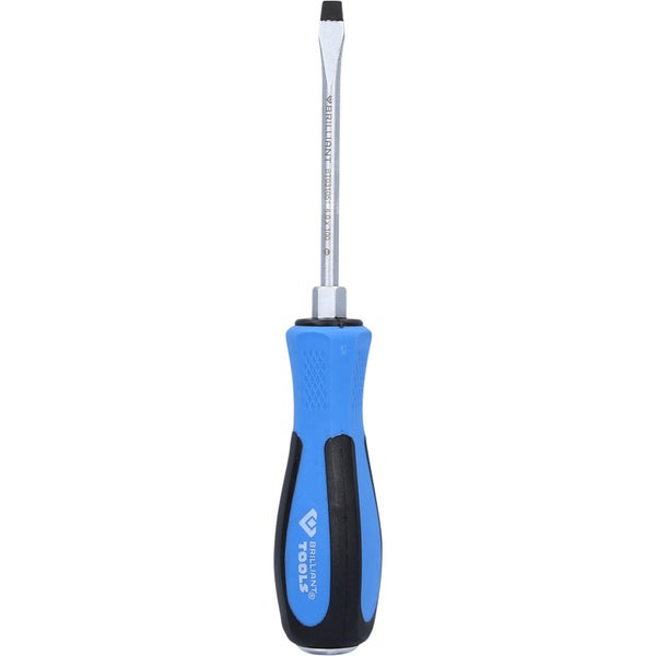 Schlitzschraubendreher mit blau-schwarzem Griff