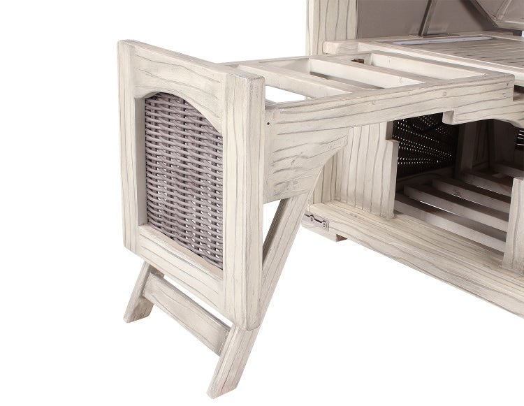 Strandkorb Rantum Mahagoni washed grey PE koboo grey Dessin 537
