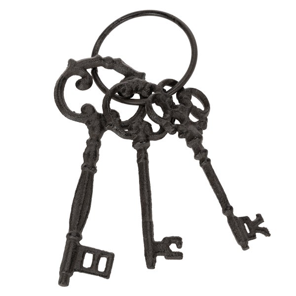 Dekorative Schlüssel aus Metall an einem Schlüsselring