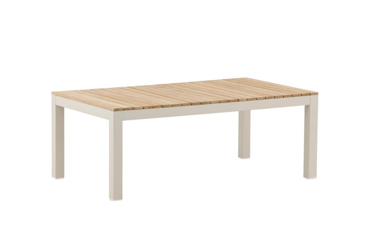 Brasilia Couchtisch beige, Teak. 70 X 120 X 45 cm