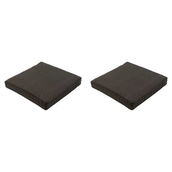 Lounge Profi-Line Sitzkissen Dunkelgrau Canvas Eco+ - Ca. 60x60 cm - 2er-Set