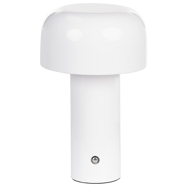 Kabellose LED Tischlampe BESOS mit Dimmer Metall Weiß