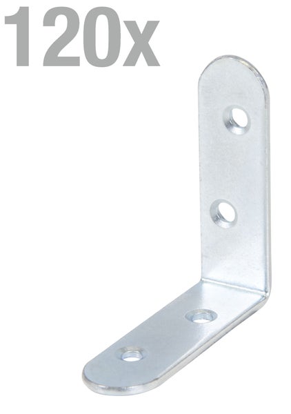 Winkelverbinder aus Metall zur Holzverbindung im 120 Stück Set