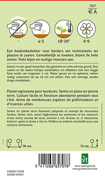 Informationen zur Aussaat auf der Verpackung.