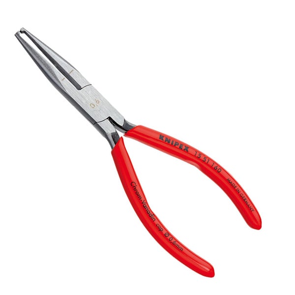 Knipex Flachrundzange mit roten Griffen