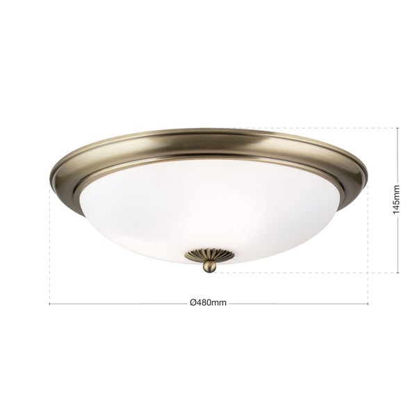 Deckenleuchte Jugendstil 47 cm antik