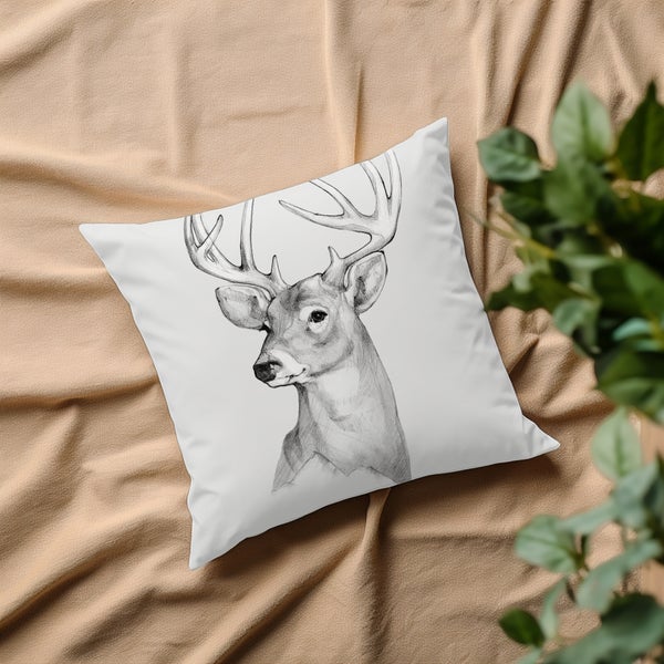 Kuschelkissen, Kissenhülle, Kissenbezug Hirsch PI0447_40x40cm