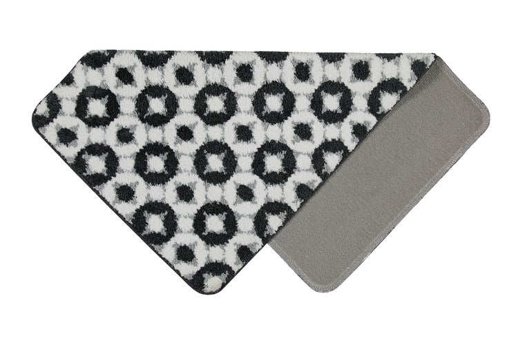 Badteppich Weiß Grau J&J WECONhome Basics 90 cm rund