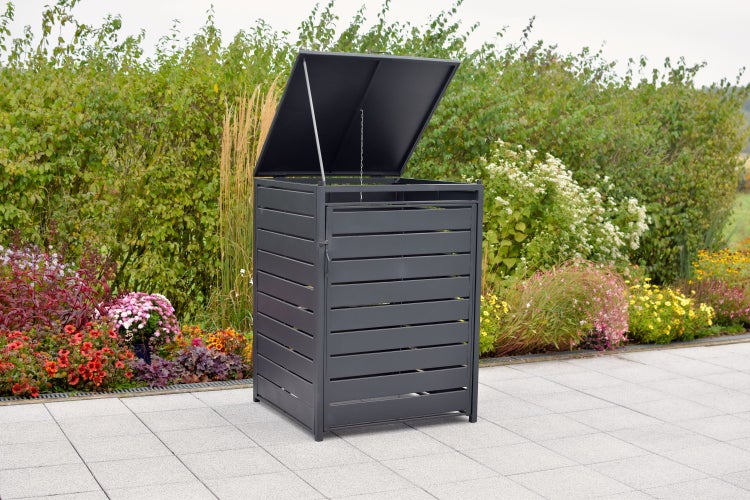 Mülltonnenabdeckung Basis, 240 Litern, Aluminium/Stahl