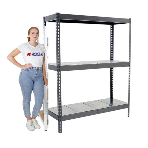 PROREGAL Schwerlastregal Big Metal Yeti Three HxBxT 200 x 180 x 60 cm Fachlast 400 kg Grau