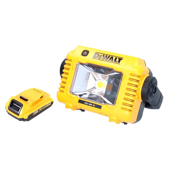DeWalt Akku-Arbeitsleuchte mit einem separaten Akkumulator.
