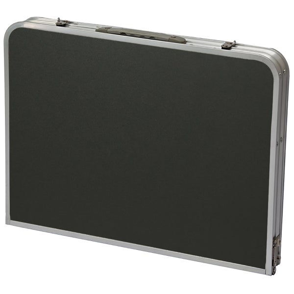 AMANKA klappbarer höhenverstellbarer Campingtisch 90x60x70 cm Leichtgewicht Klapptisch Reisetisch im Kofferformat Dunkel Grau